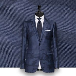 Blazer bleu camouflage tailleur paris