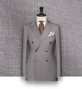 costume gris croisé costume sur mesure
