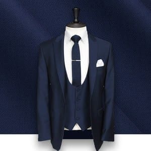 costume bleu 3 pièces costume sur mesure