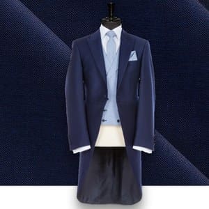Jaquette cérémonie bleu mariage costume de cérémonie
