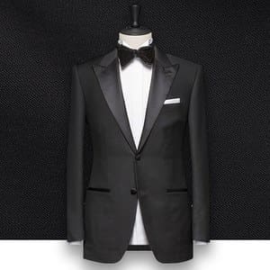 Smoking noir cran aigu CP smoking sur-mesure