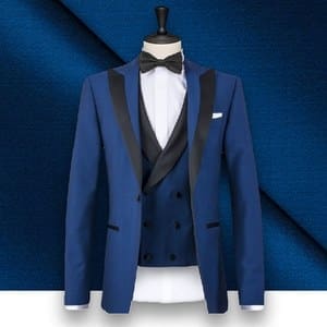 Smoking bleu intense sur-mesure tailleur paris
