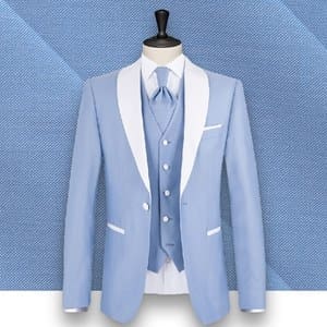 Smoking bleu ciel sur-mesure tailleur paris