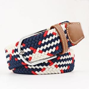 Ceinture tressée bleu blanc rouge