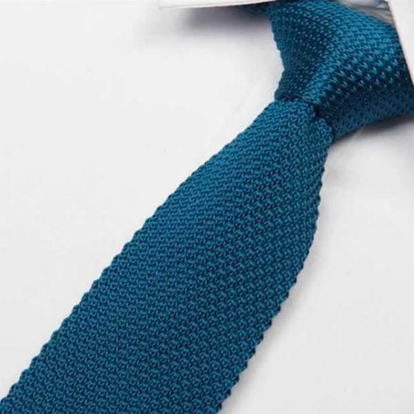 cravate tricot bleu indigo maille cravate italienne