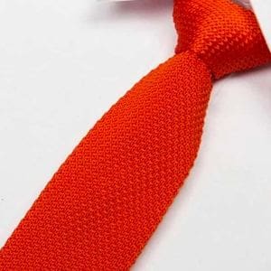 cravate tricot orange maille cravate italienne