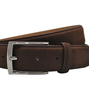ceinture en nubuck marron