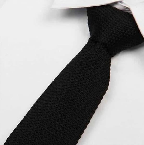 cravate tricot noir maille cravate italienne
