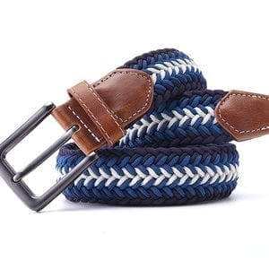 ceinture tressée bleu bleu ciel diagonale fleche