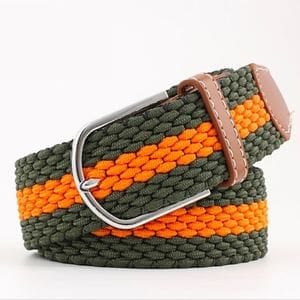 ceinture tressée orange vert