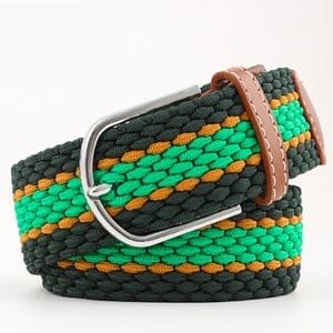 ceinture tressée vert ligne