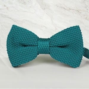 noeud papillon tricot vert canard mariage cérémonie maille tricot