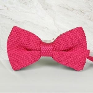 noeud papillon tricot rose mariage cérémonie maille tricot