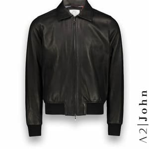 Blouson cuir noir A2 john costume privé paris