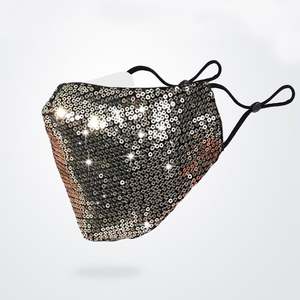 masque tendance doré paillettes