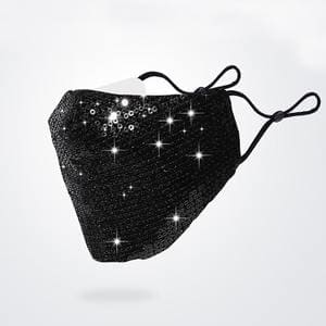 masque paillettes noir