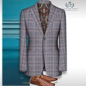 prince de galles bleu orange summer time Loro piana