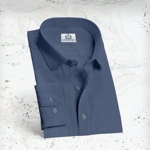 chemise bleu foncé oxford
