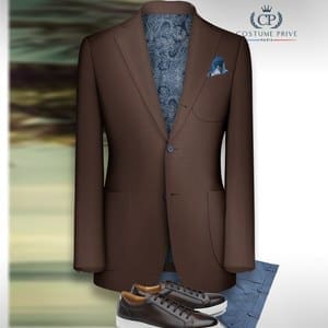 blazer marron sport coton
