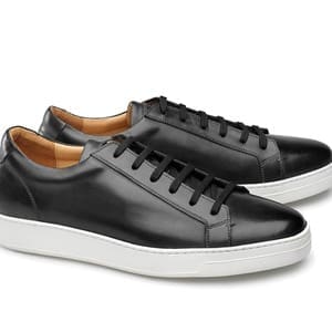 baskets cuir noir