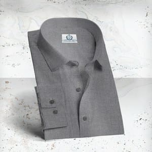 Chemise sur-mesure denim gris