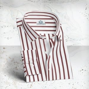 chemise rayures rouge blanc sur mesure costume privé paris