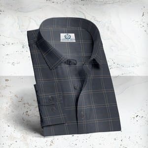 chemise carreaux bleu sur mesure paris