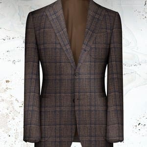 veste marron carreau bleu laine hiver 20