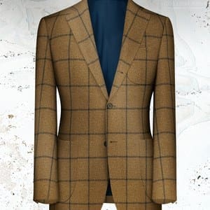 veste marron carreau large bleu laine hiver 20
