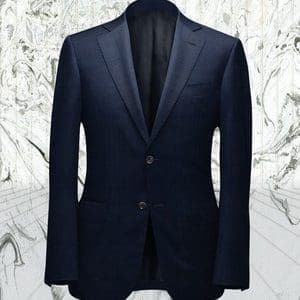 Costume bleu double carreaux bleu sur-mesure paris tailleur