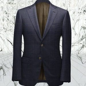 costume bleu prince de galles marron sur mesure paris tailleur