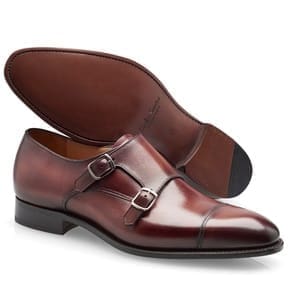 chaussures deux boucles bordeaux patiné