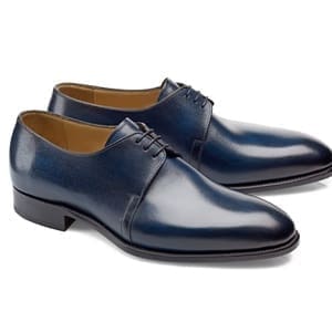 chaussures bleu patiné derby
