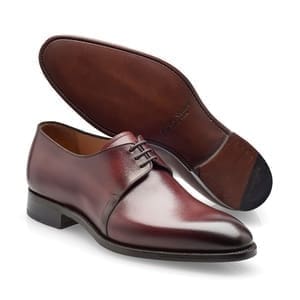 chaussures bordeaux patiné derby