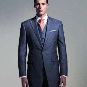 Redingote bleu sur mesure mariage paris