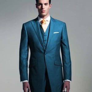 redingote bleu indigo mariage sur mesure paris