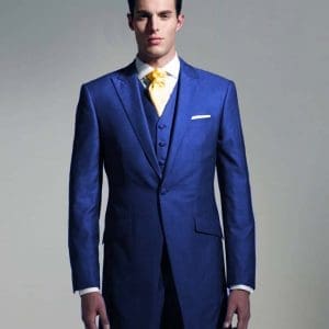 redingote bleu roi mariage sur mesure paris