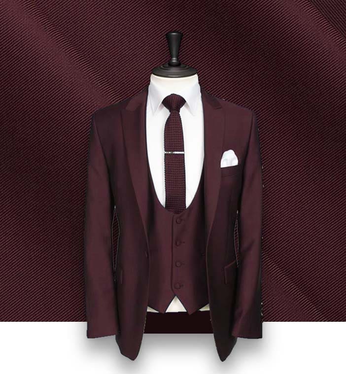 Costume mariage hotsell homme rouge bordeaux