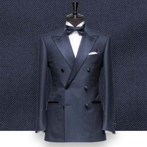 smoking bleu nuit croisé sur mesure mariage paris