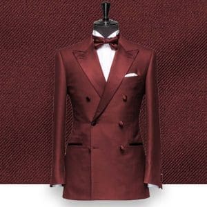 Smoking bordeaux croisé costume sur mesure paris