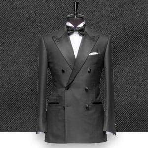 smoking noir croisé sur mesure mariage paris
