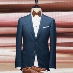 costume bleu moyen champêtre mariage sur mesure paris