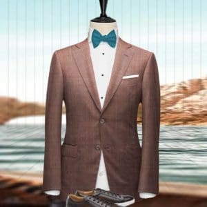costume bordeaux clair champêtre sur mesure paris tailleur