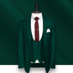 costume mariage vert sapin foncé sur mesure paris