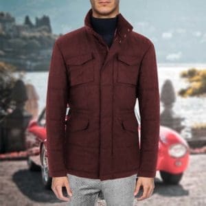 parka matelassé bordeaux sur mesure paris