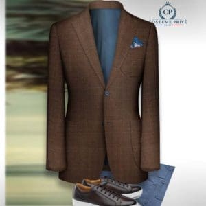 veste sport marron moyen sur mesure paris