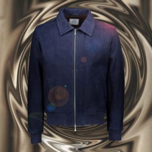 blouson daim A2 bleu nuit blouson sur mesure tailleur paris