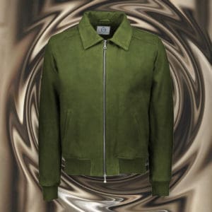 blouson daim A2 vert olive foncé blouson sur mesure tailleur paris
