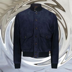 blouson nubuck A1 bleu blouson sur mesure tailleur paris