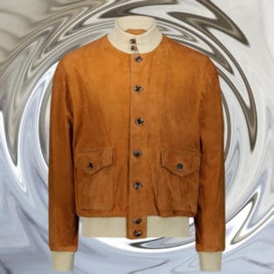 blouson nubuck A1 camel contraste blouson sur mesure tailleur paris